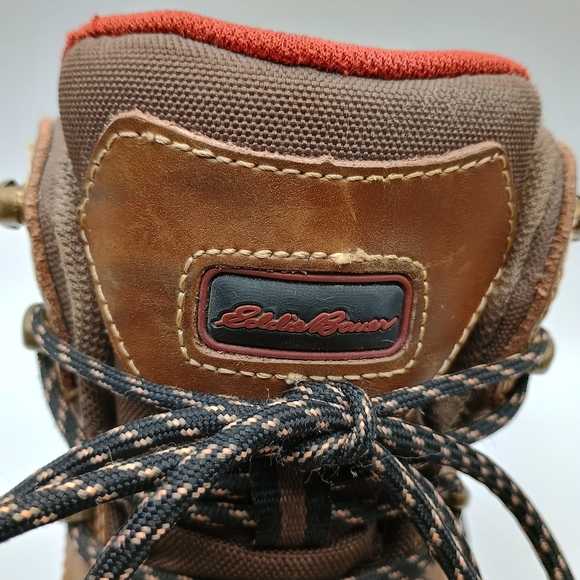 Eddie Bauer "Brandon" Brown And Black Hiking Boots Mens Size 8.5 - Picture 7 of 11